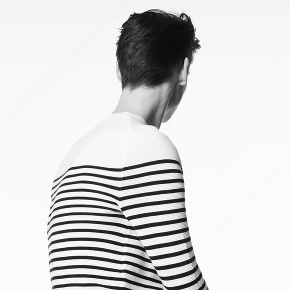 SANDRO PARIS NWT SAILOR CREWNECK TEE SZ XL - Picture 2 of 4